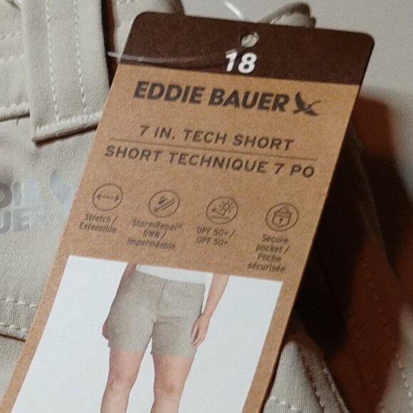 Women's Eddie Bauer 7" Tech Shorts Size 18 - Picture 1 of 6